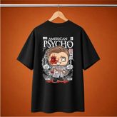 American Psycho Patrick Bateman Oversize Tisort - Siyah - XL