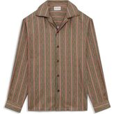 American Rag Cie 100% Ipek La Chemise Rayure Fleuries Gül Desenli Erkek Gömlek - Açık Pembe - XS
