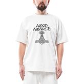 Amon Amarth Mjolnir Oversize Beyaz Tişört - XL
