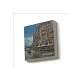 Amsterdam Görseli Baskılı Taş Magnet 5X5