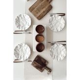 Anadolu Saray 4lü 19cm Mat Seramik Kırışık Tasarım Handmade Pasta Yemek Sunum Tabağı Tatlı Kahvaltı Tabağı Seti