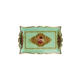 Ancel Ahşap Mavi Eskitme 38x24 cm Tepsi