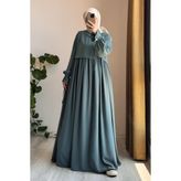 Ande Tesettür Manolya Elbise-Mint yeşil - Standart