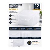 andelart Şeffaf A4 Çıtçıtlı Dosya 12 Li