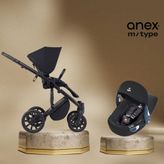 Anex m/type Çift Yönlü Bebek Arabası | Swandoo Albert Lite Oto Koltuğu Dahil Travel Sistem - Siyah