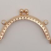 Angel Çanta Aksesuar 8.5 cm Oval Cüzdan Klipsi Cüzdan Bursu Light Gold Renk