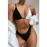 Angelsin Siyah Beyaz Bikini Takım