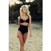 Angelsin Siyah Kaplı Bikini Üst Siyah XS - 34