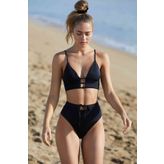 Angelsin Siyah Yüksel Bel Şık Bikini Takım