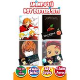 Anime 4'Lü Not Defteri Seti - 384 Sayfa