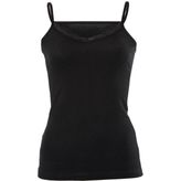 Anıt 2809 V Yaka Dantelli Atlet - 2XL - Siyah