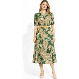 Anka Stil Bayan Elbise - L - XL - 00430 Yeşil