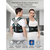 Ankaflex Ortopedik Kadın ve Erkek Dik Duruş Düzeltici Korse Sırt Omuz Korsesi Postür Omurga Kemeri Dik Oturma Aparatı - Siyah - Beyaz - Standart