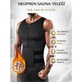 Ankaflex Vücut Şekillendirici Termoform Yelek Kolsuz Siyah Erkek Spor Korsesi Fermuarlı Hızlı Kuruyan Kumaş - Standart - 001-Siyah