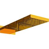 Ankastre Panel Tepe Duş Başlığı Şelale KTD110 (Altın) - Ahşap