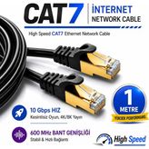 Anktek 1 Metre Cat7 Internet Ağ Kablosu 10 Gbps Hız 600 Mhz Bant Genişliği Utp / Ftp Ethernet Cable