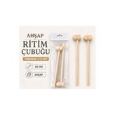 Anoffel Ahşap Ritim Çubuğu,Ahşap Çekiç,Ahşap Tokmak 2'li Set