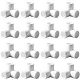 ANPTGHT 3/4 "Tee PVC Montaj 3 Yollu Dirsek Konnektörü, Mobilya Sınıfı 90 Derece Dirsek Yan Çıkışı, Bina Mobilyaları için PVC Köşe Bağlantı Elemanları Sera Döken Boru Ek Parçaları Çadır Bağlantısı