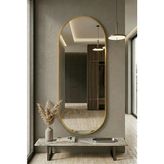 Ant Home Elips Çerçeveli 180x60 cm Altın Dekoratif Ayna