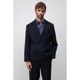 Antioch Açık Lacivert Relax Fit Kruvaze Erkek Blazer Ceket - XL