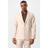 Antioch Ekru Torba Cepli Astarsız Erkek Blazer Ceket - M