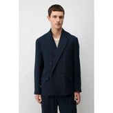Antioch Lacivert Modal Karışımlı Relaxed Fit Erkek Blazer Ceket