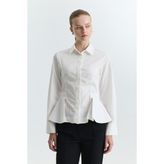 Antioch Peplum Poplin Gömlek - Ekru