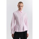 Antioch Peplum Poplin Gömlek - Pembe