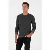 Antrasit Bisiklet Yaka Regular Fit Erkek Sweatshirt