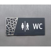 Antrasit Silver Pattern Seri Wc Yönlendirme Tabelası