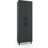 Anzera Rumeli Mutfak Dolabı - Antrasit - 193 cm