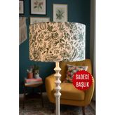 Apcasadecor Vintage Çiçekli Lambader Başlığı