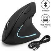 Apera CR74 Ergonomik Dikey Şarjlı Çift Modlu Mouse (Bluetooth 5.0 + 2.4ghz USB Alıcı, 800-1600 Dpı) - Siyah