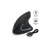 Apera CR74 Ergonomik Dikey Şarjlı Çift Modlu Mouse (Bluetooth 5.0 + 2.4GHz USB Alıcı, 800-1600 DPI)