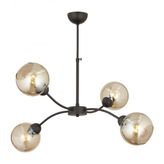 Aplika Ecvet 4'lü Siyah Modern Retro Avize
