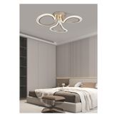 APLIQA Celeste 3'lü Nikel LED Avize, 59x16 cm, Cam Detaylı