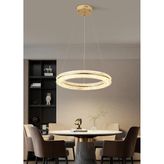 Apliqa Evra 60 Lık Yuvarlak Gold Ledli Avize