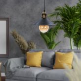 Apliqa Gönen Tekli Siyah Modern Retro Sarkıt Mutfak Retro Salon Avize