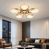 Apliqa Matiz 5'li Gold 3 Renkli Plafonyer LED Avize