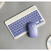 Apple iPad Pro 5.nesil Uyumlu Bluetooth Klavye Mouse Set - Mor