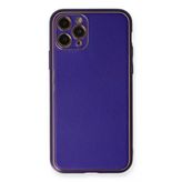 Apple İphone 11 Pro Kılıf Coco Deri Silikon Kapak - Mor