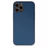 Apple İphone 12 Pro Kılıf Coco Deri Silikon Kapak - Açık Mavi