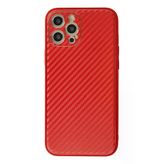 Apple İphone 12 Pro Kılıf Coco Karbon Silikon - Kırmızı