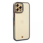 Apple İphone 12 Pro Kılıf Liva Lens Silikon - Mavi