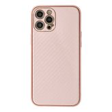 Apple İphone 12 Pro Max Kılıf Coco Karbon Silikon - Pembe