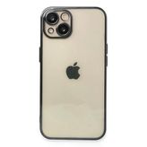 Apple Iphone 13 Uyumlu Kılıf Lensli Silikon - Siyah