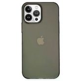 Apple İphone 14 Pro Kılıf Pc Sert Şeffaf Kapak - Siyah