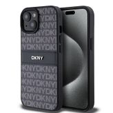 Apple İphone 15 Kılıf DKNY Orjinal Lisanslı 3D Yazılı Repeat Texture Pattern Kapak