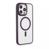 Apple İphone 15 Pro Max Kılıf Room Magneticsafe Silikon - Derin Mor