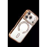 Apple İphone 17 Pro Joke Simli Magneticsafe Kılıf - Turuncu